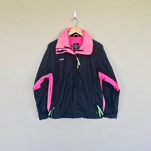 Neon ski jacket coat